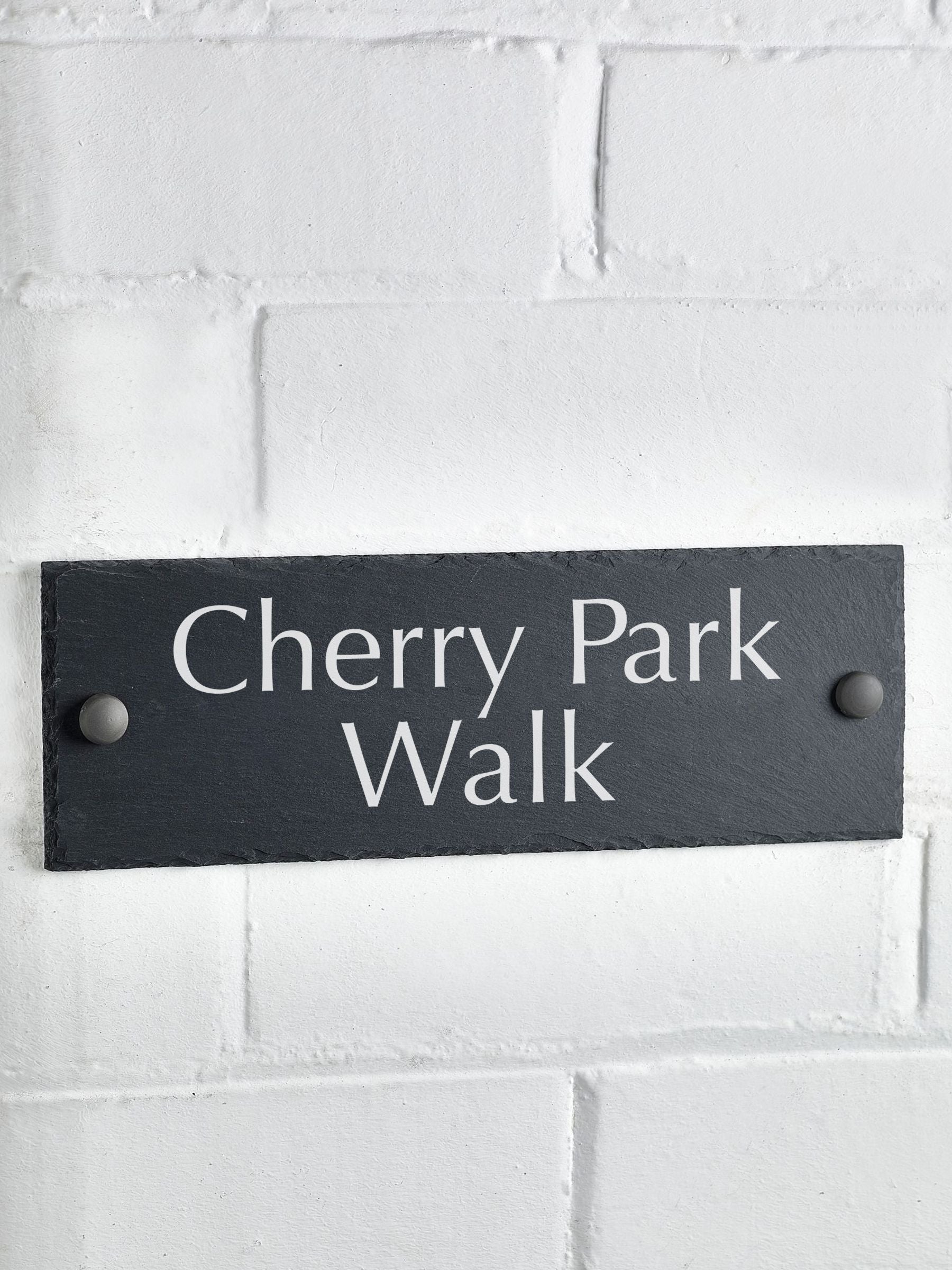 Loveabode personalised rustic slate house sign 10x30 cm (British brand)
