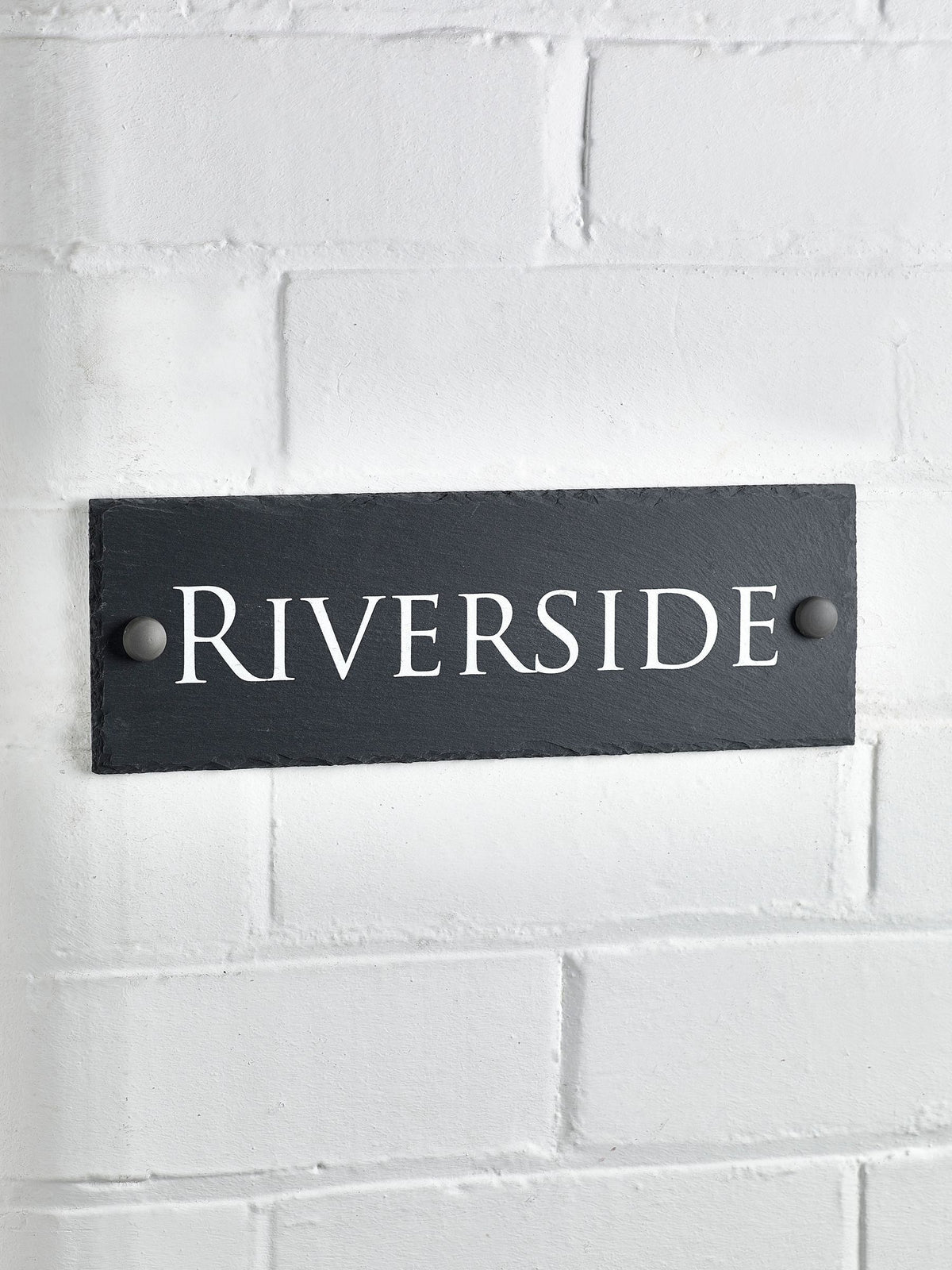 Loveabode personalised rustic slate house sign 10x30 cm (British brand)