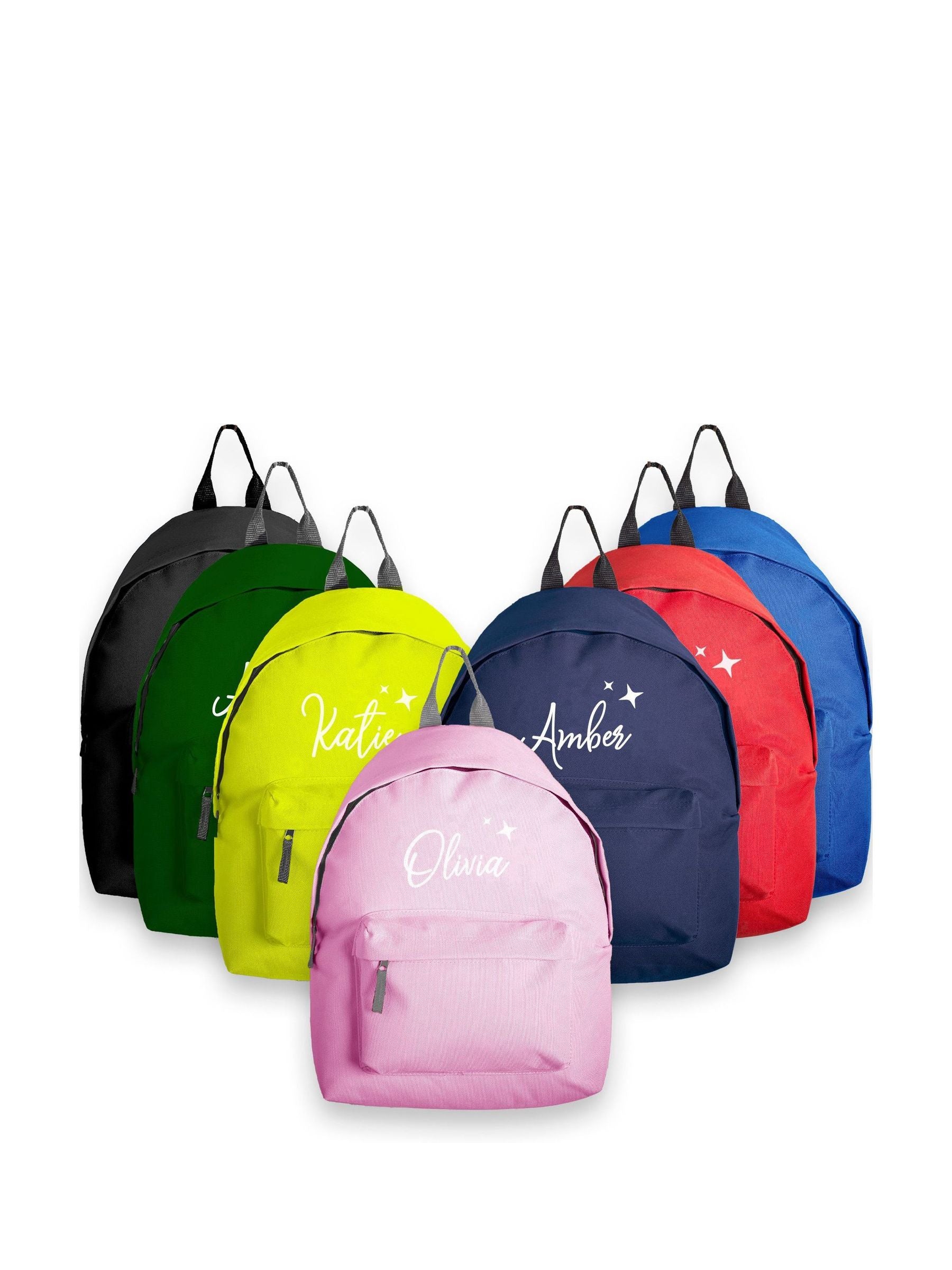 Personalised children's rucksack with name and stars (British brand)