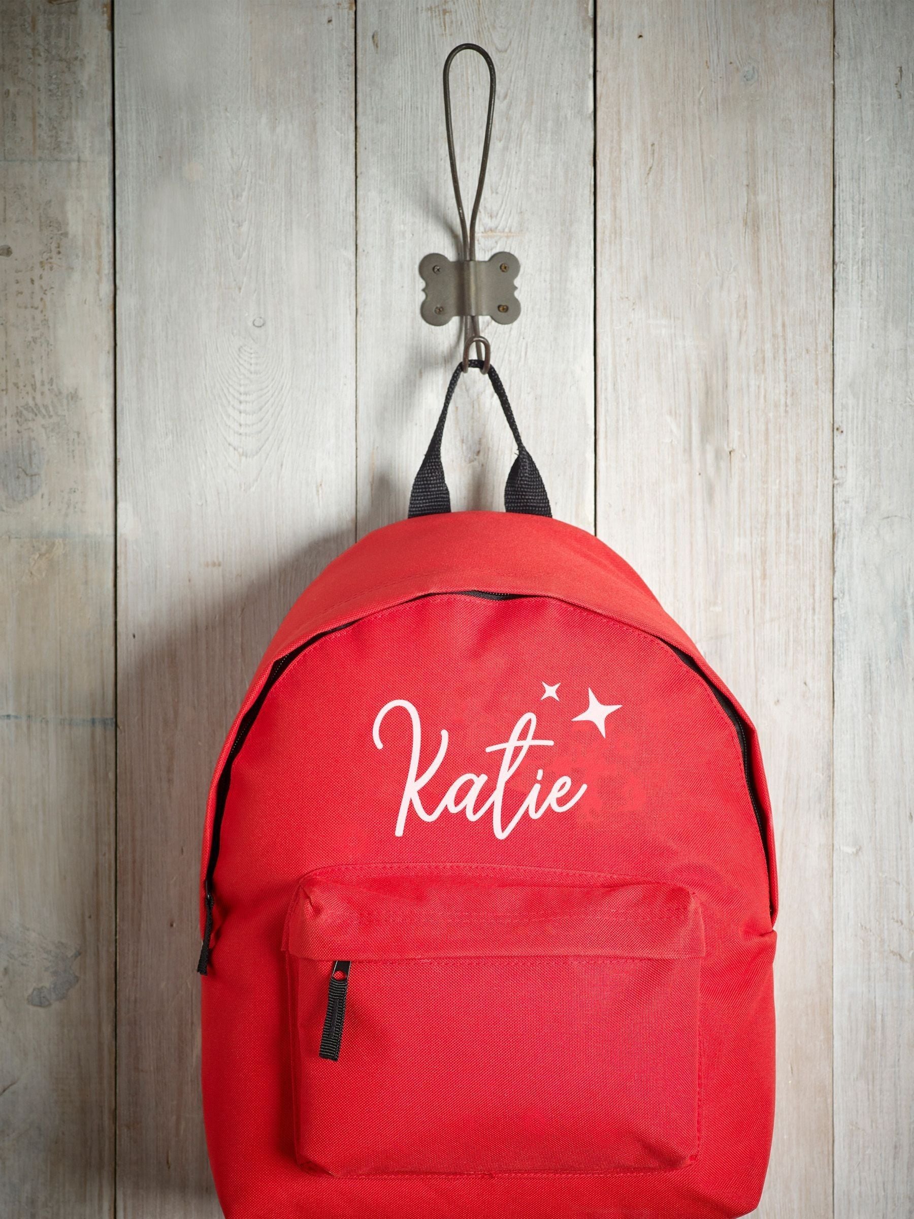 Personalised children's rucksack with name and stars (British brand)