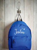 Personalised children's rucksack with name and stars (British brand)