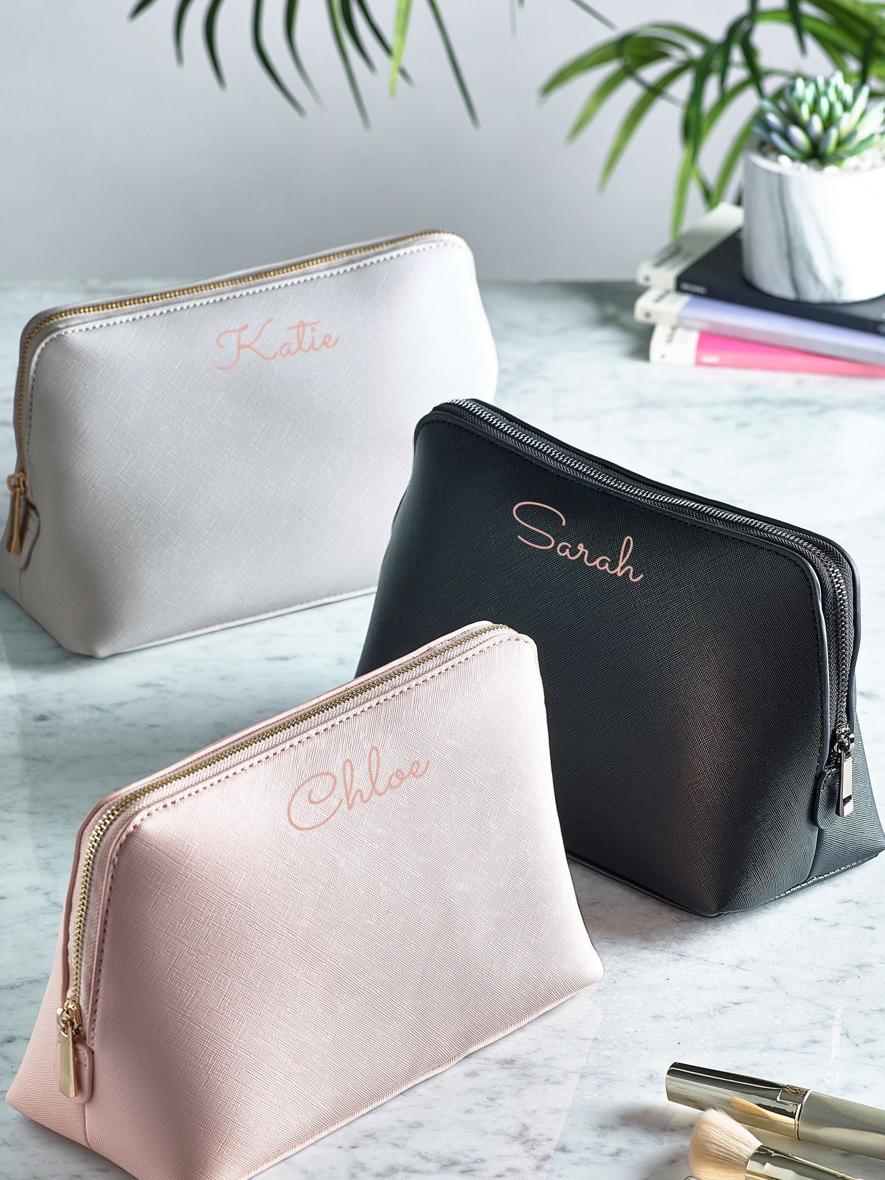 Loveabode personalised large boutique makeup bag, imported from the UK