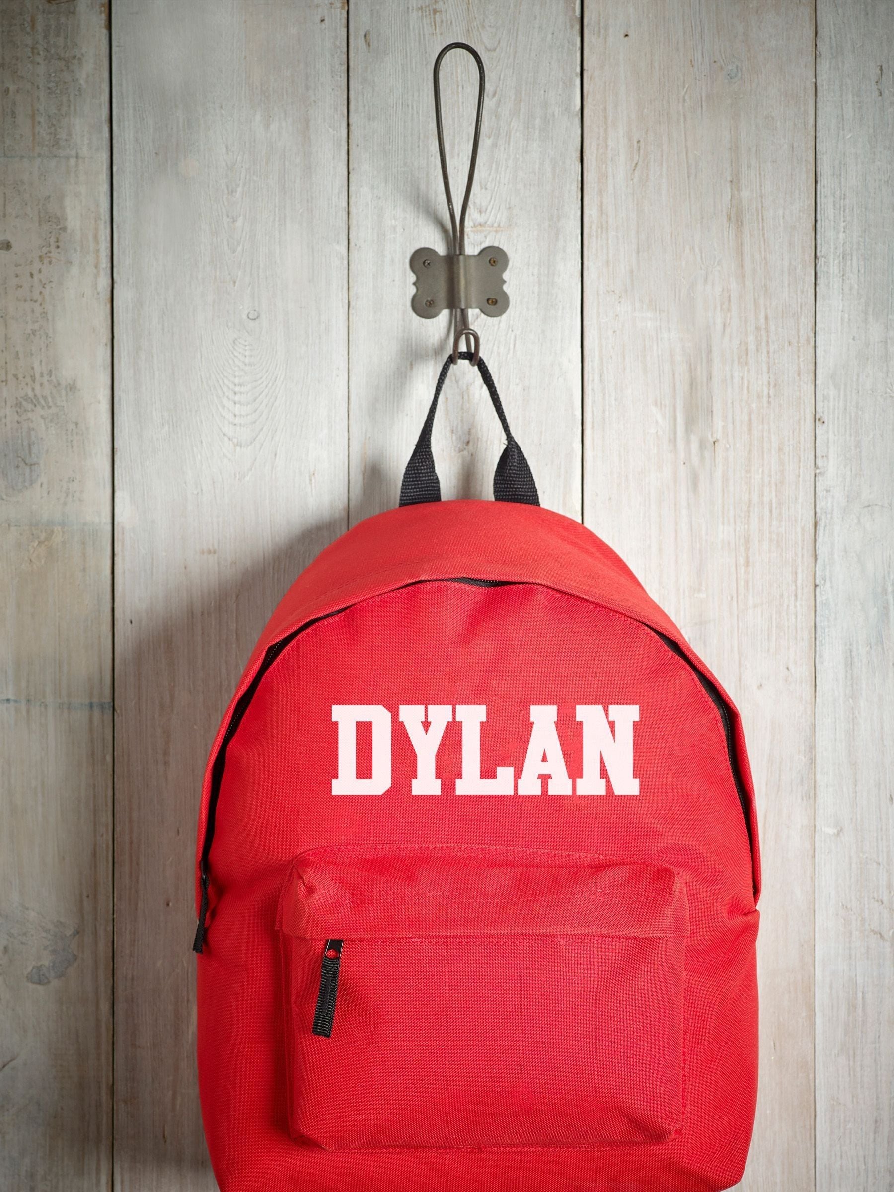 Personalised kids rucksack with name, imported from the UK