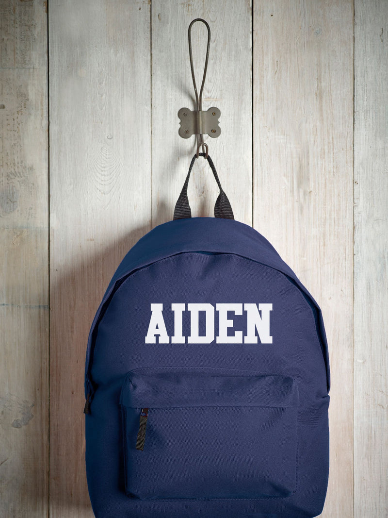 Personalised kids rucksack with name, imported from the UK