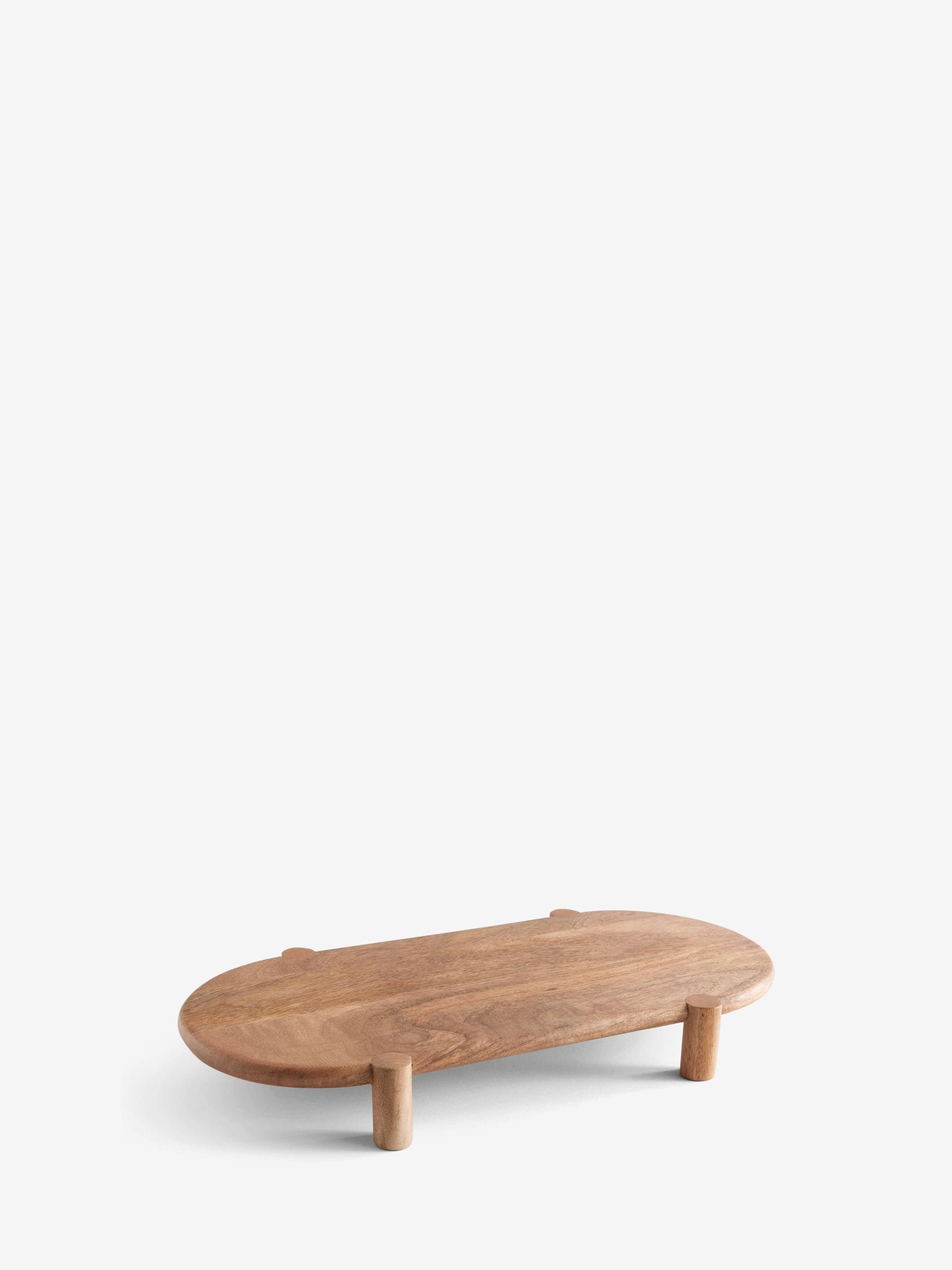 Wood footed medium serving board, imported from the UK