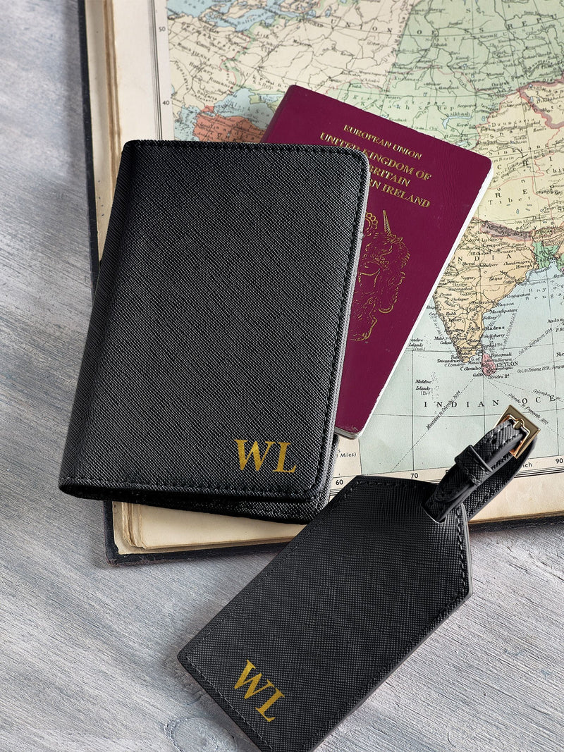 Loveabode Personalised Initials Passport Cover And Luggage Tag