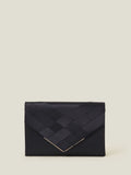 Accessorize blue woven satin envelope clutch bag - British product