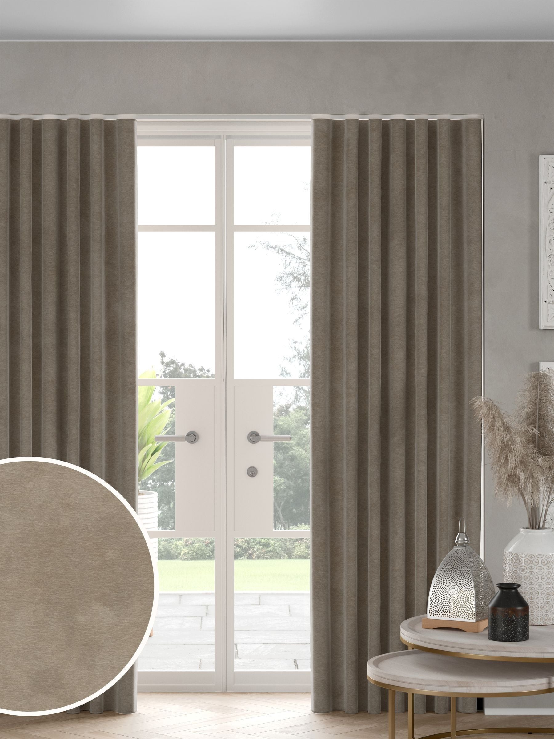 Next natural chenille curtain made to measure, imported from the UK