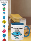 Star Editions Mr Men personalised colour handle black mug, UK version