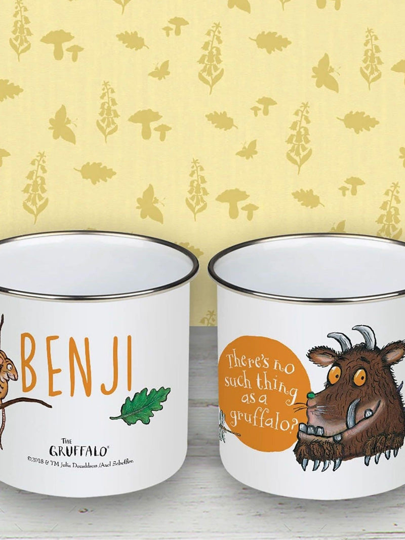 Star Editions Gruffalo and mouse white enamel mug 10oz, UK version