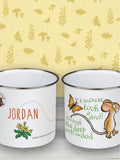 Star Editions personalised Gruffalo white enamel mug (British brand)