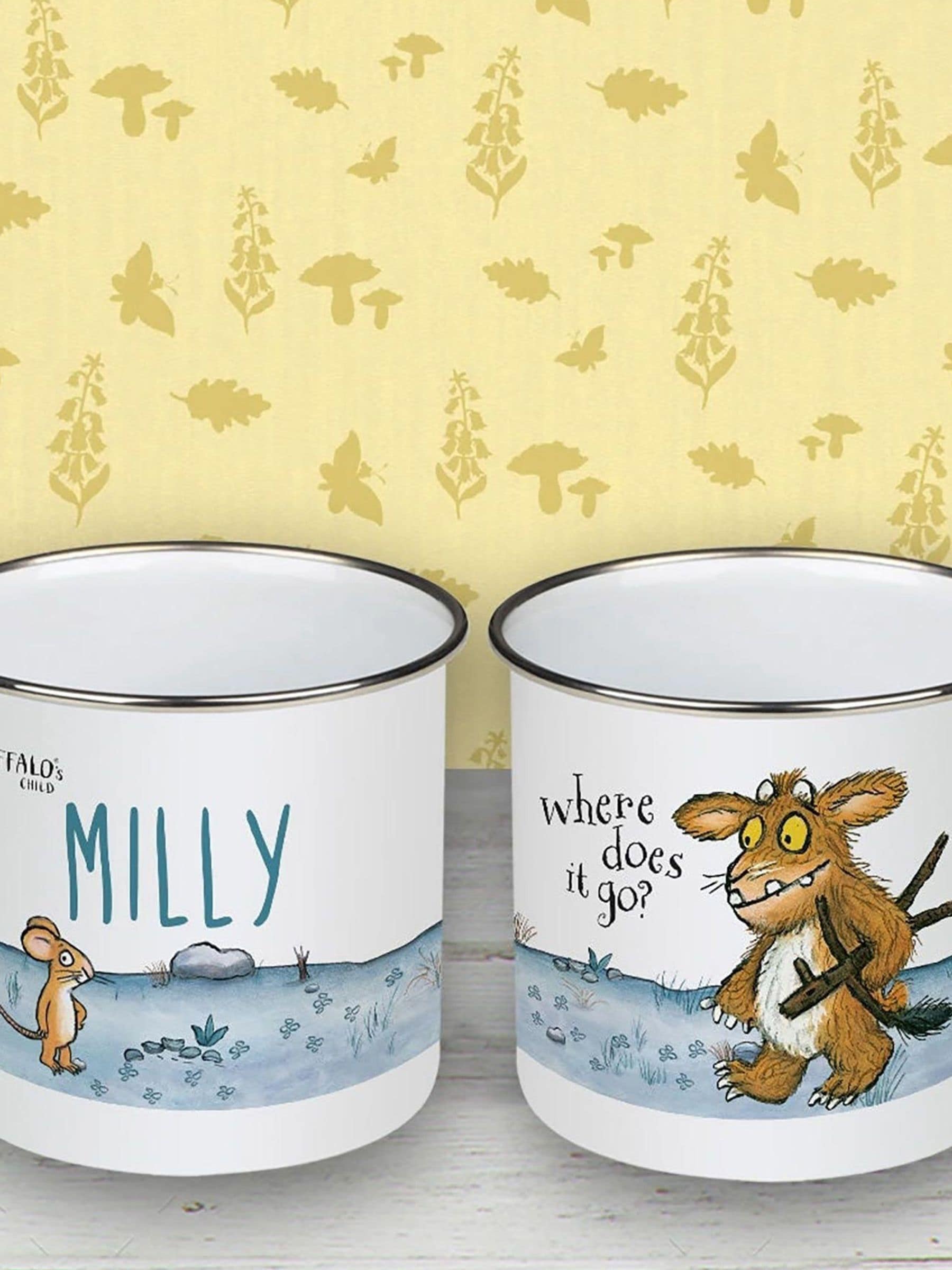 Star Editions Gruffalo's Child enamel mug 10oz, imported from the UK