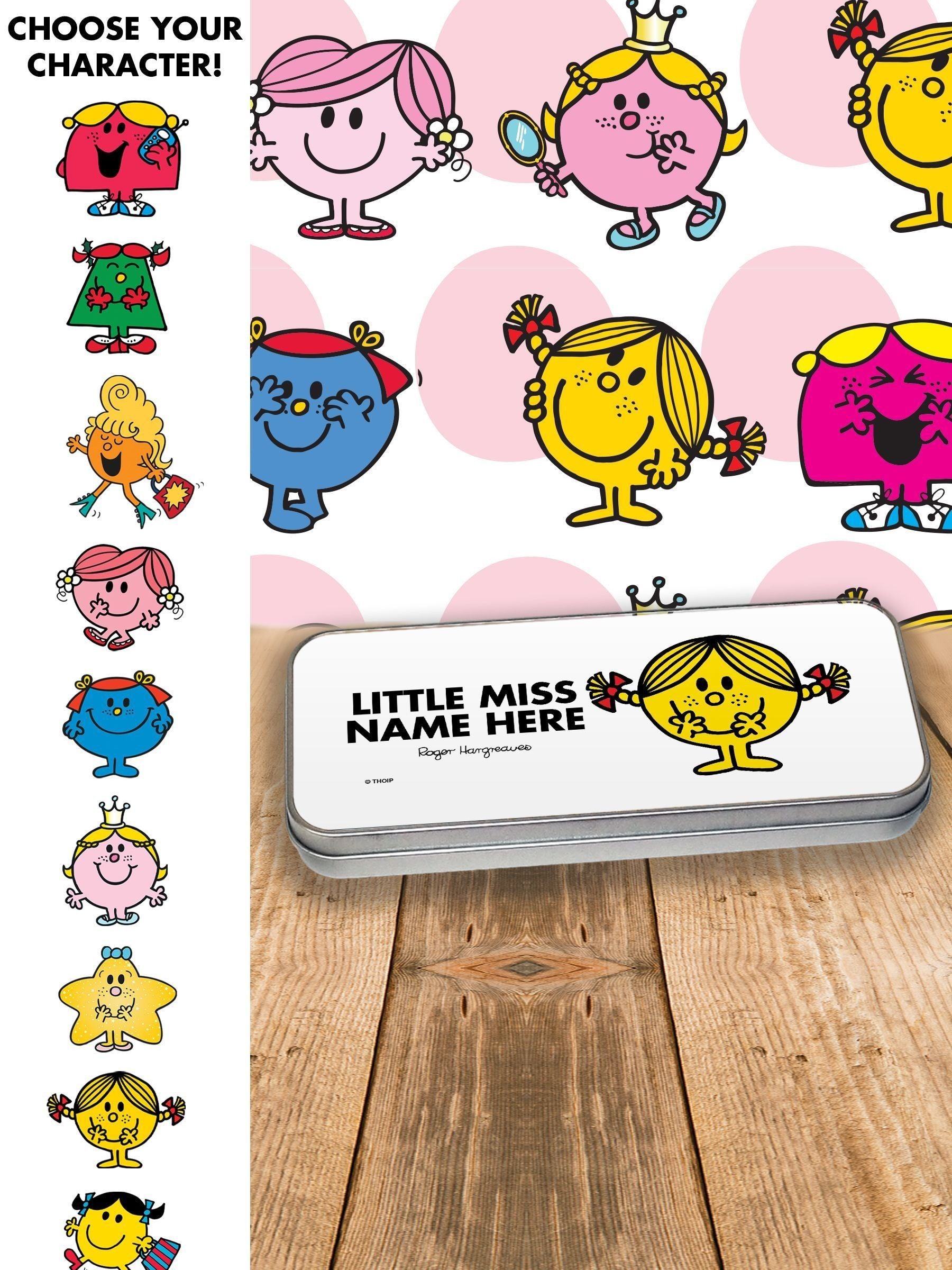 Star Editions Little Miss black pencil tin (British brand)