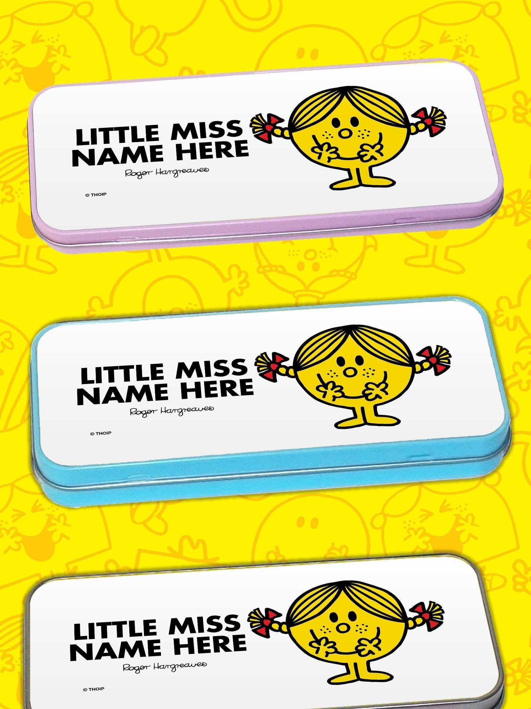 Star Editions Little Miss black pencil tin (British brand)