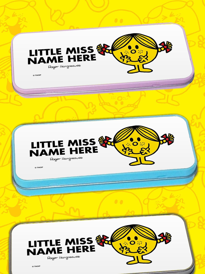 Star Editions Little Miss black pencil tin (British brand)