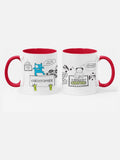 Star Editions Tom Gates red personalised emergency biscuits mug 11oz, imported from the UK