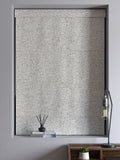 Next cross-hatch roman blind made to measure black white (British brand)