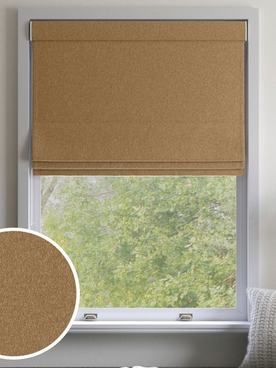 Next Next Dark Gold Cosy Chenille Made to Measure Roman Blind- Buy online at McGrocer