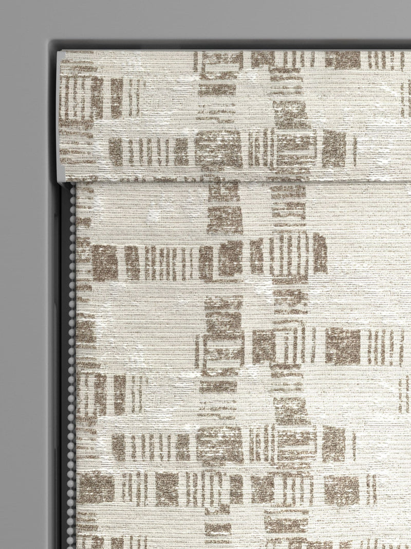 Next Champagne Gold Lustre Jacquard Roman blind (British brand)