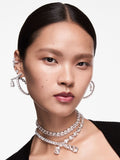Delicate Rhodium-Plated Stud Earrings