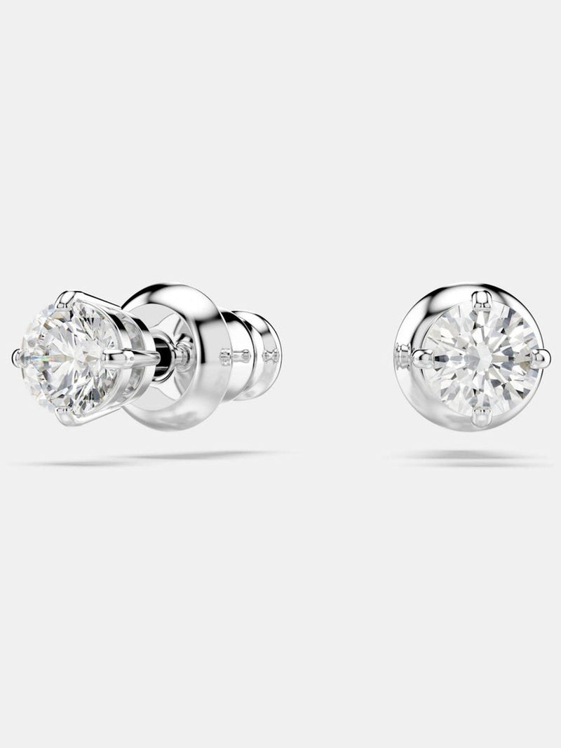 Delicate Rhodium-Plated Stud Earrings