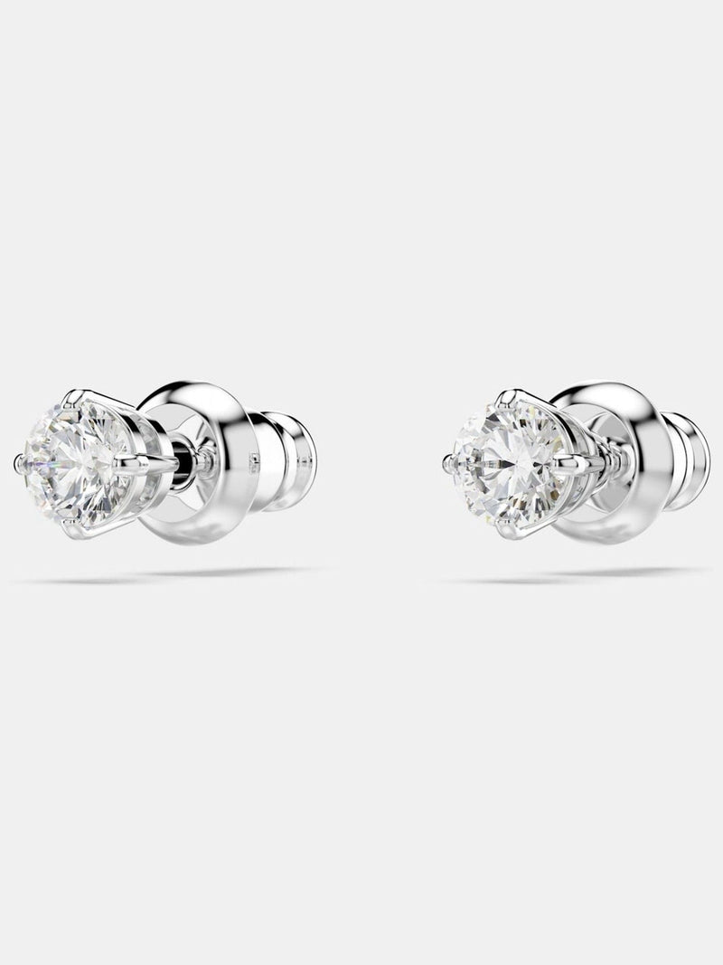Delicate Rhodium-Plated Stud Earrings