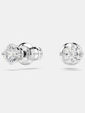 Delicate Rhodium-Plated Stud Earrings