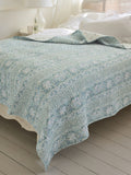 Shabby Chic Blue Bedouin Rosabelle quilted bedspread (British brand)