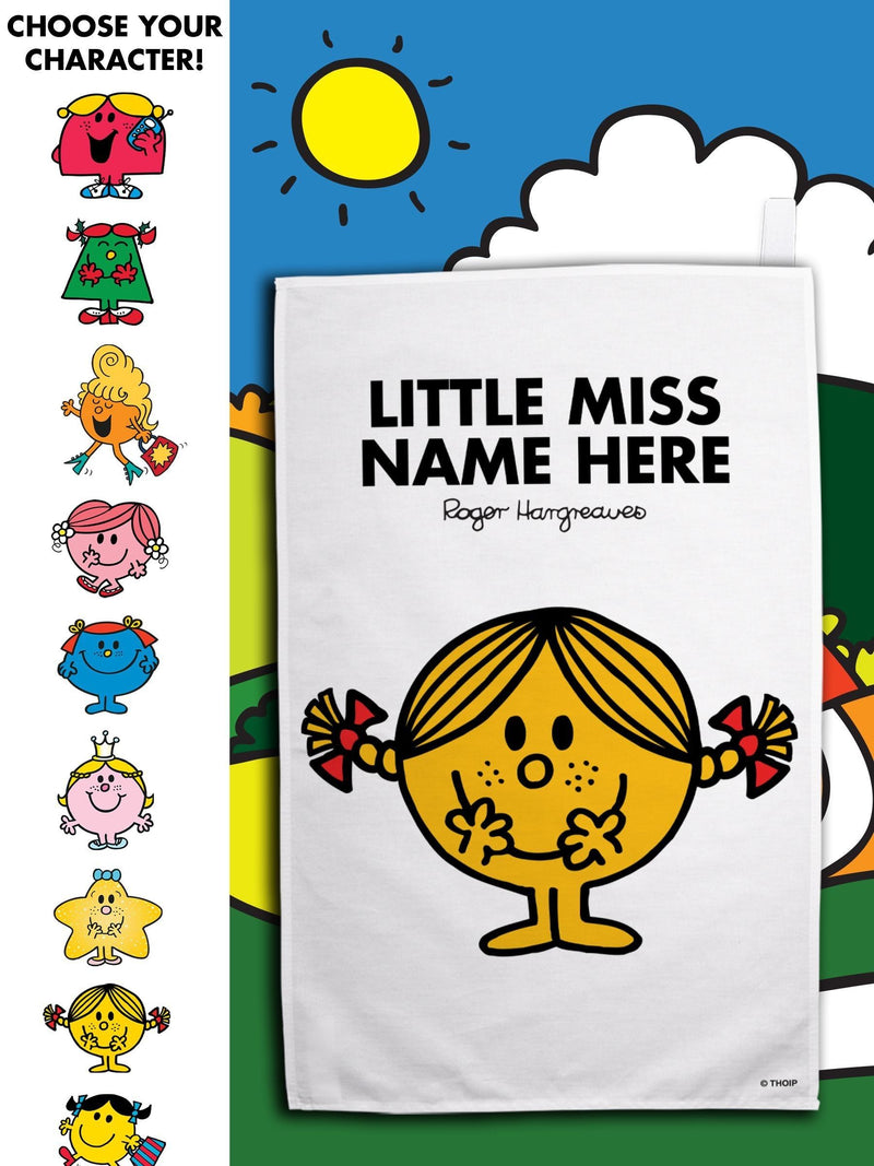 Star Editions Little Miss personalised cotton tea towel 50x70cm - British product