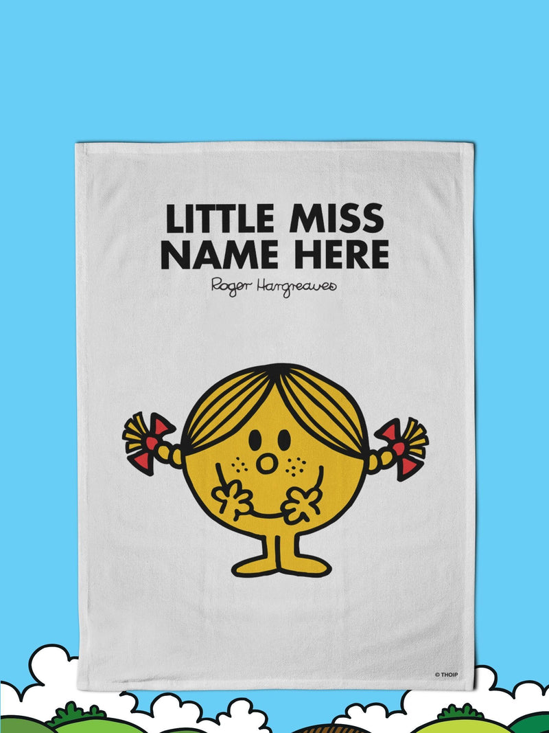 Star Editions Little Miss personalised cotton tea towel 50x70cm - British product