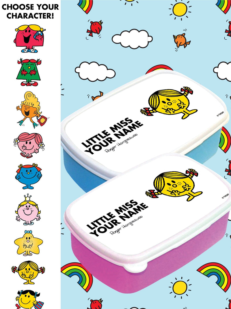 Star Editions personalised Little Miss blue lunchbox, imported from the UK