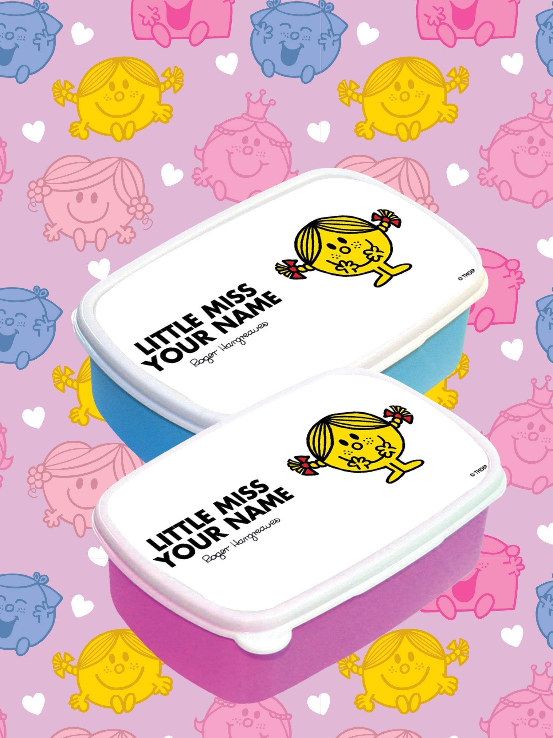 Star Editions personalised Little Miss blue lunchbox, imported from the UK