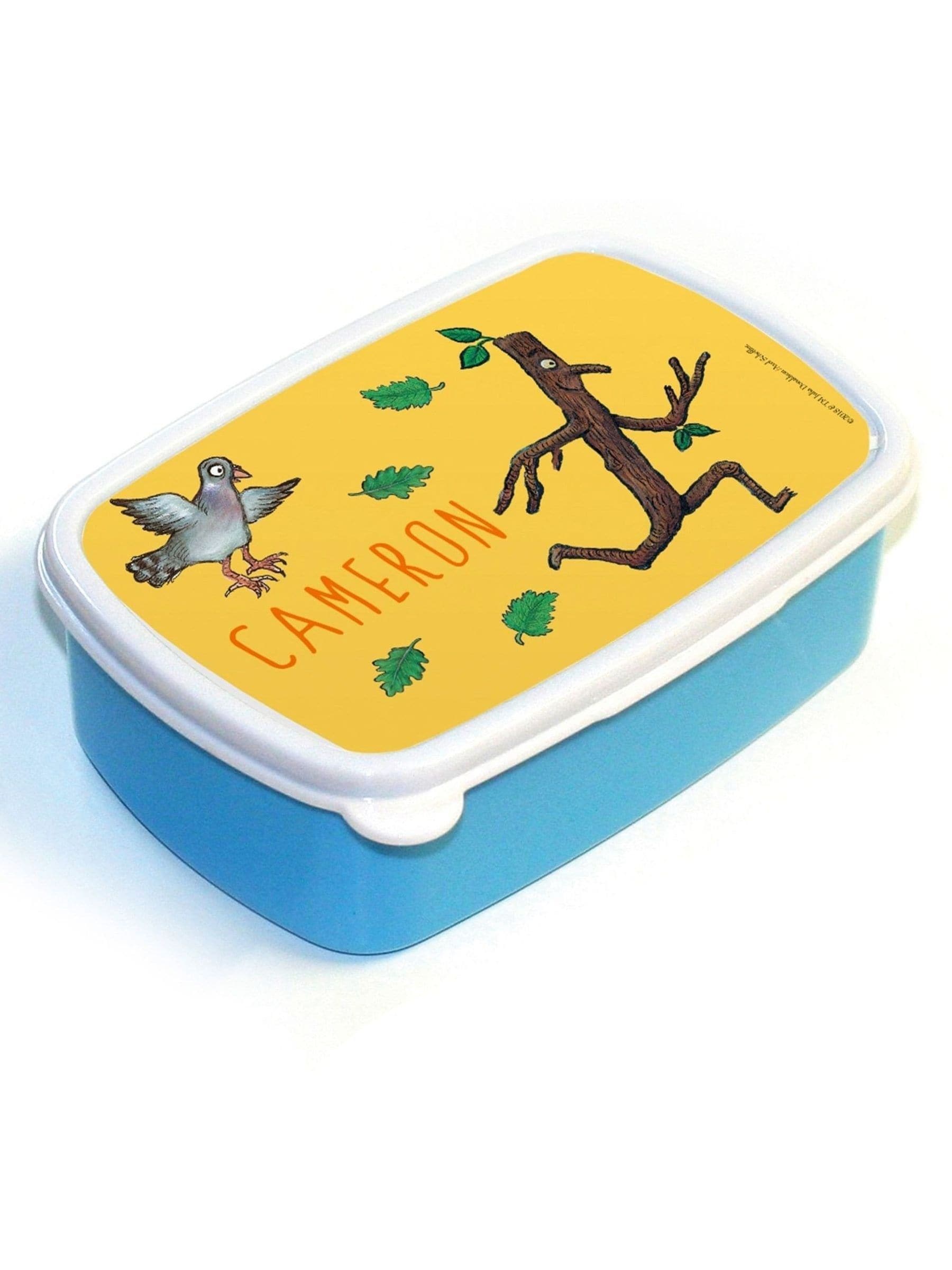 Star Editions Stick Man running lunch box blue/yellow, imported from the UK