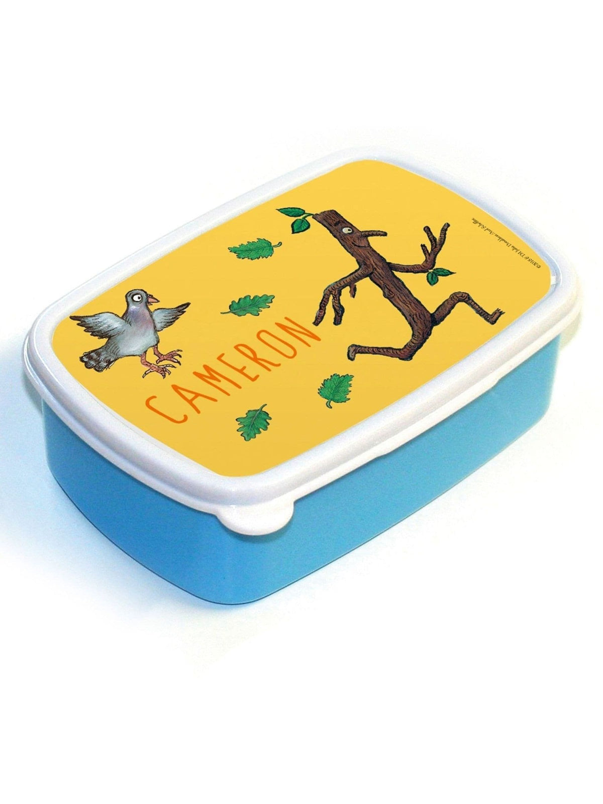 Star Editions Stick Man running lunch box blue/yellow, imported from the UK