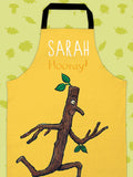 Star Editions Stick Man personalised apron, imported from the UK