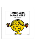 Star Editions personalised Little Miss art print 20x20cm, imported from the UK