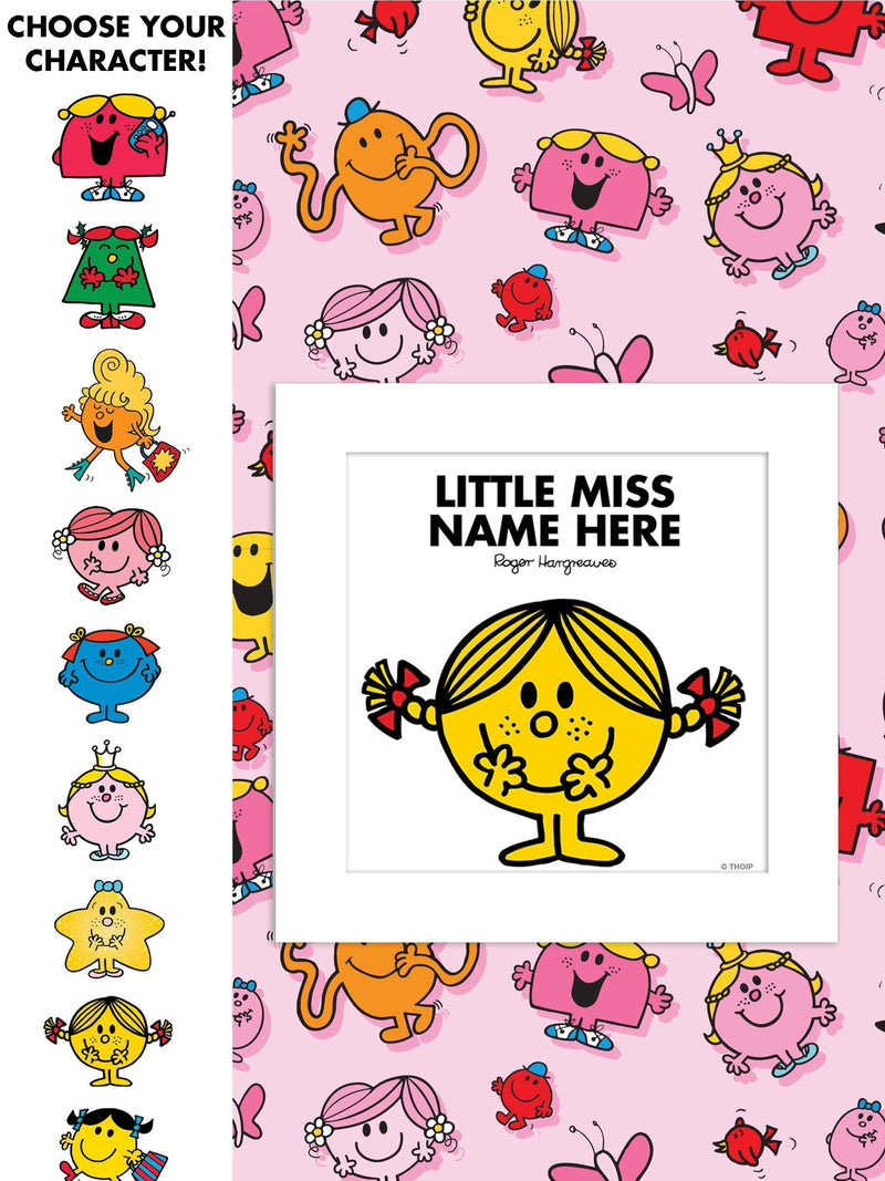 Star Editions personalised Little Miss art print 20x20cm, imported from the UK
