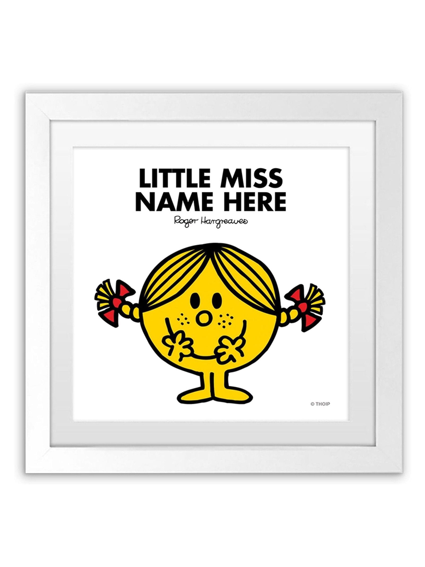 Star Editions framed Little Miss art print 20x20cm, imported from the UK