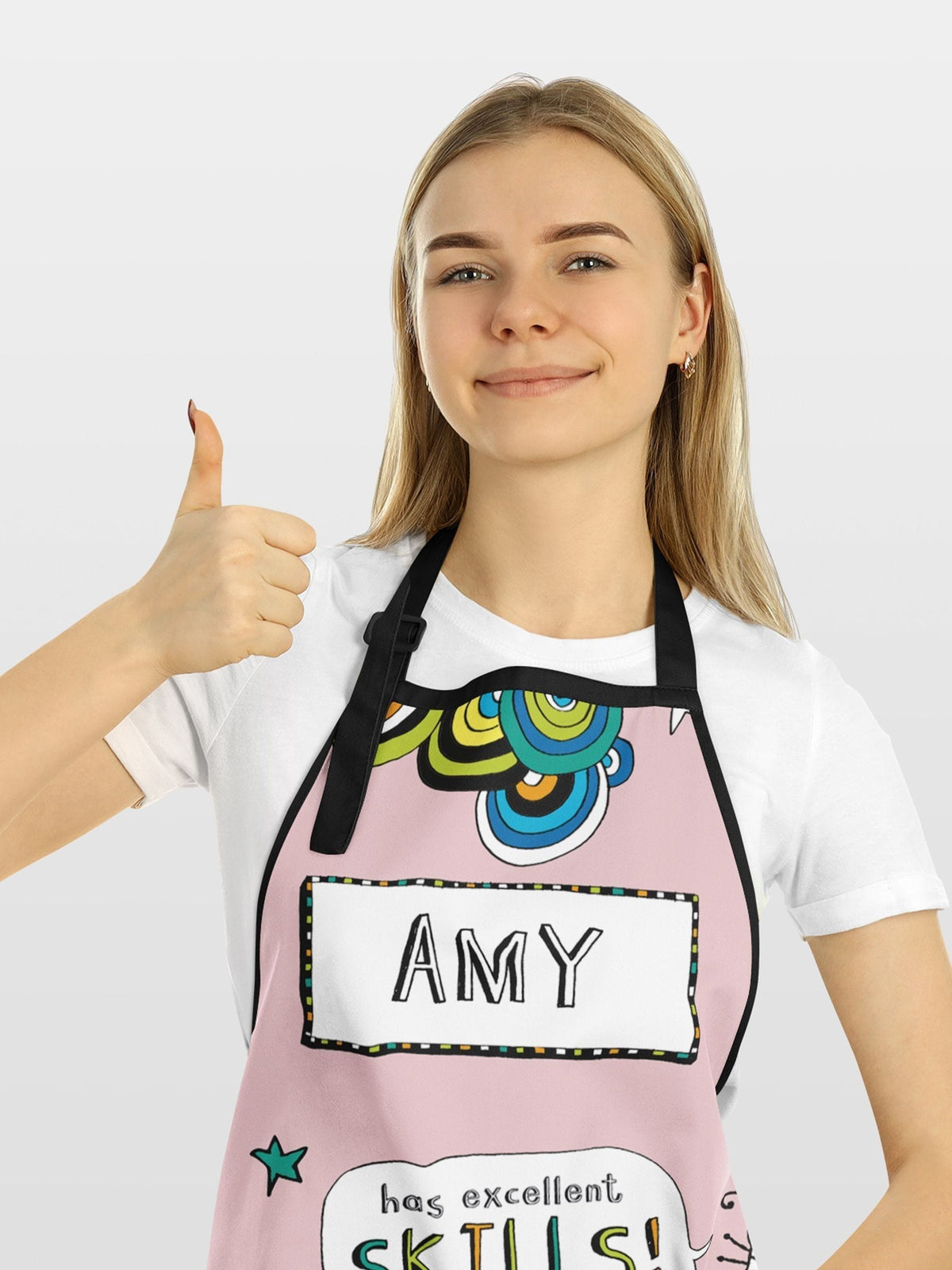 Star Editions Tom Gates personalised pink apron 70x90cm (British brand)