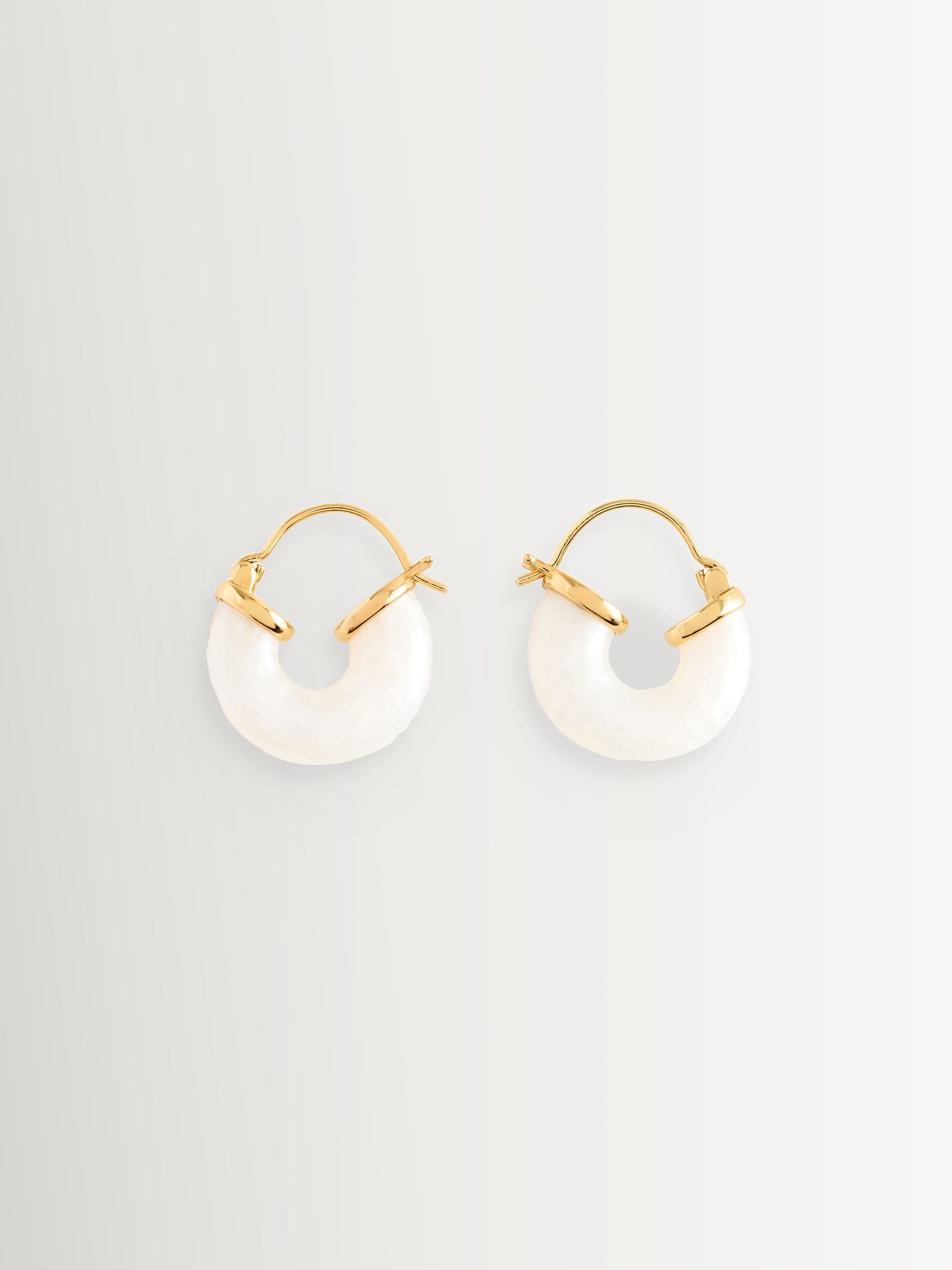 Anni Lu White Petit Swell Hoops