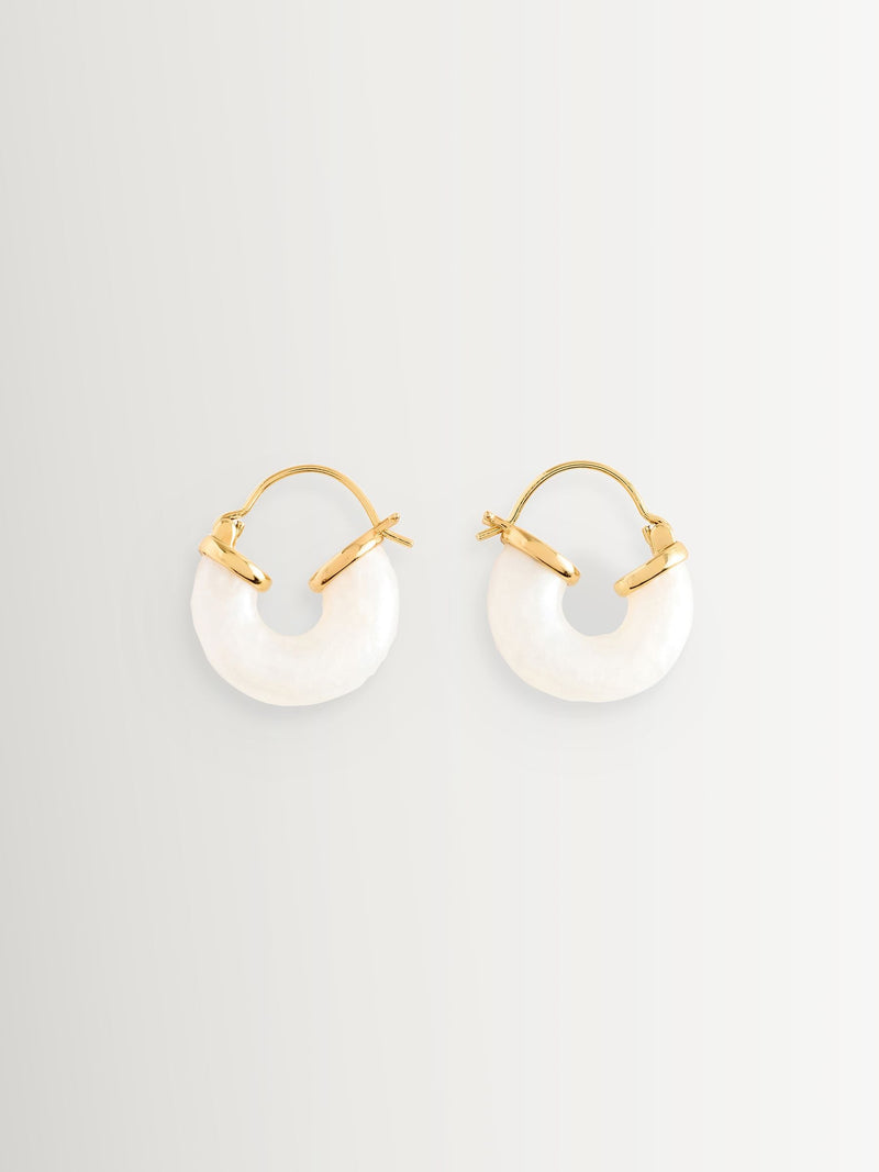 Anni Lu White Petit Swell Hoops
