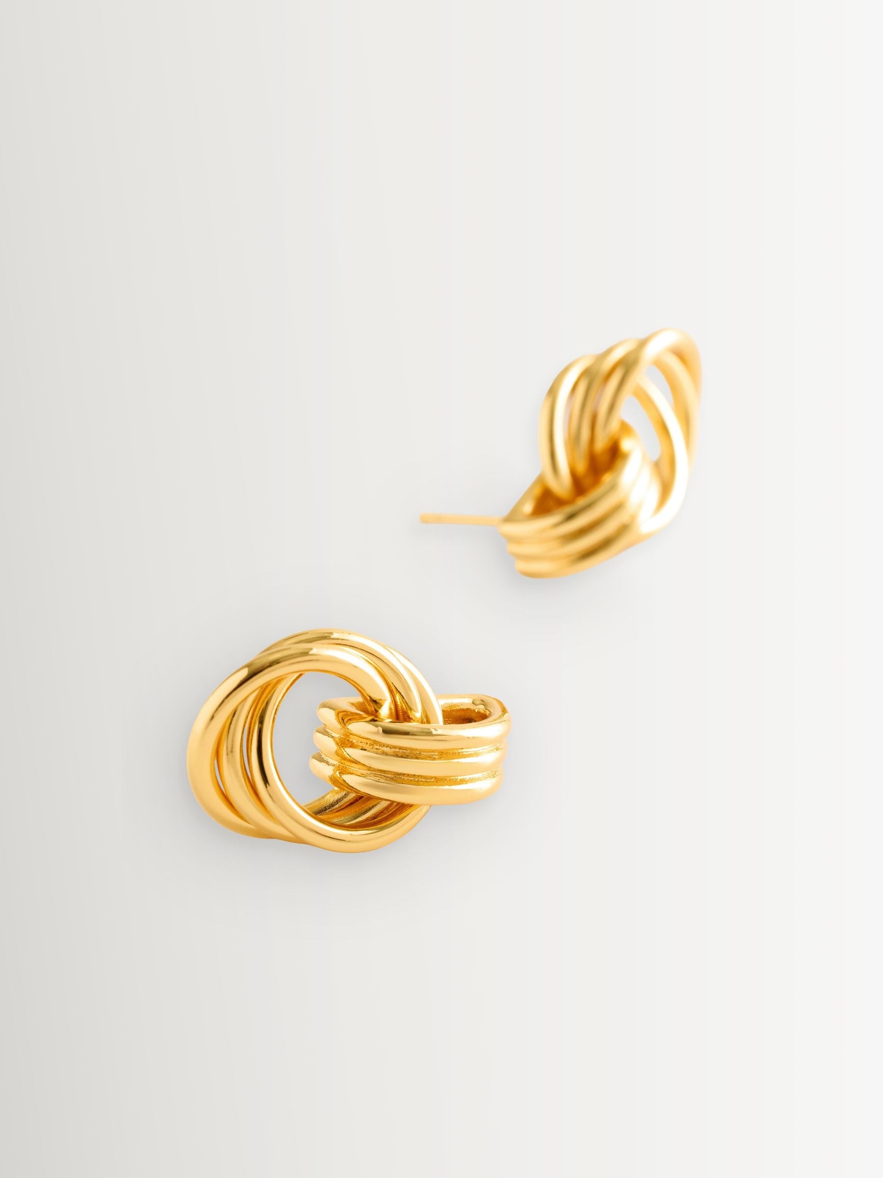 Anni Lu gold tone triplet earrings 14x22mm - British product