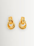 Anni Lu gold tone triplet earrings 14x22mm - British product