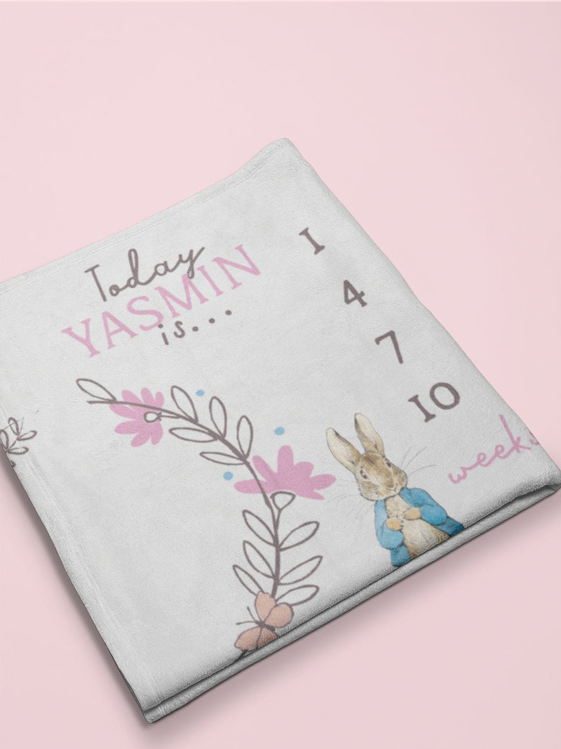 Star Editions personalised Peter Rabbit blanket 69x100cm, UK version