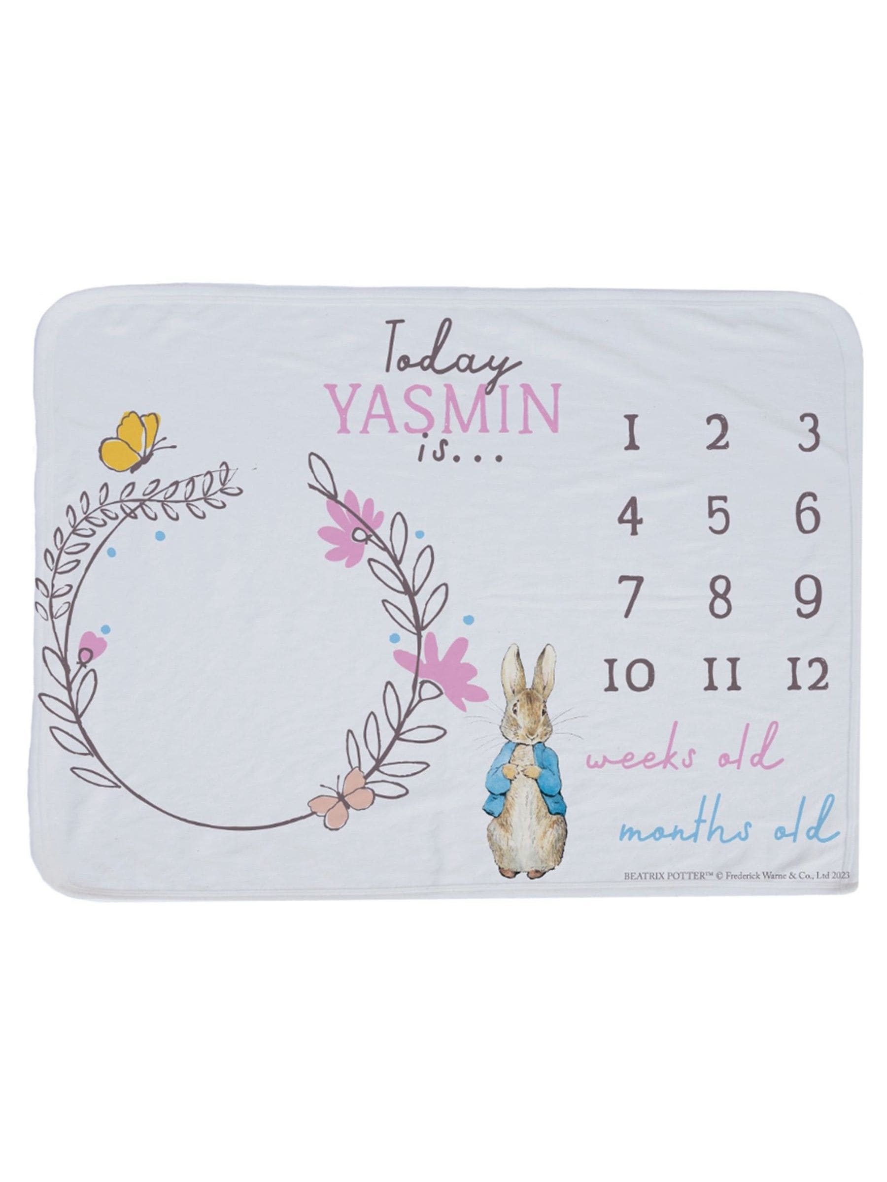 Star Editions personalised Peter Rabbit blanket 69x100cm, UK version