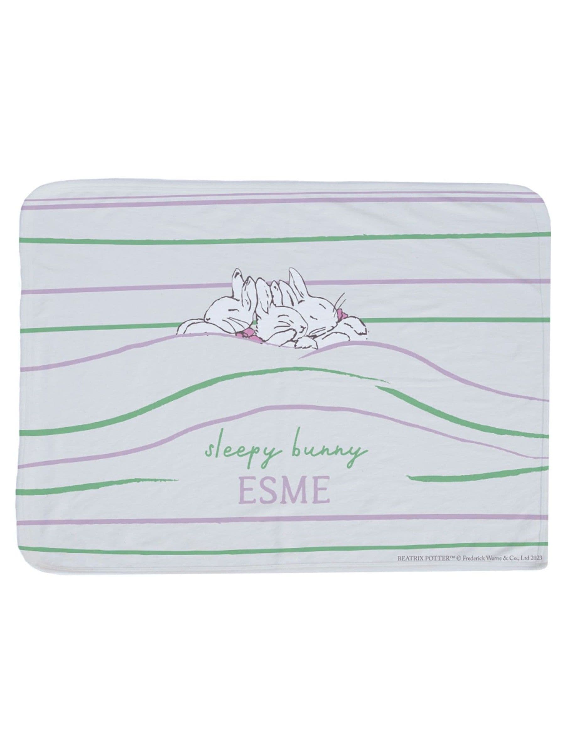 Peter Rabbit personalised Sleepy Bunny blanket 69x100cm - British product