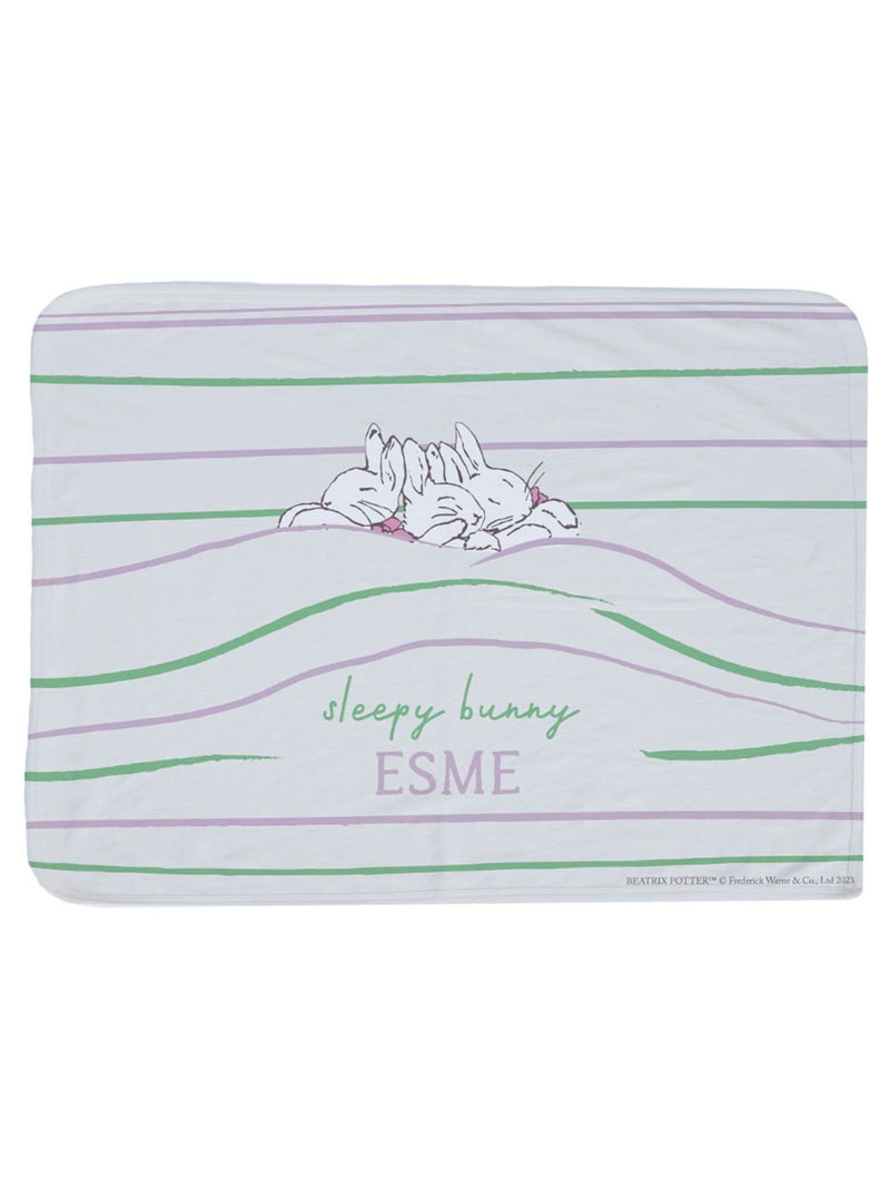 Peter Rabbit personalised Sleepy Bunny blanket 69x100cm - British product