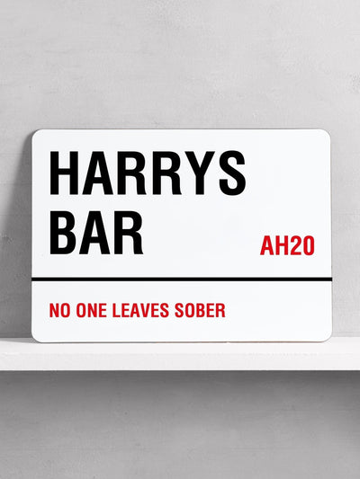 Next Loveabode Personalised Bar Sign White Wall Art 23cm x 32cm- Buy online at McGrocer