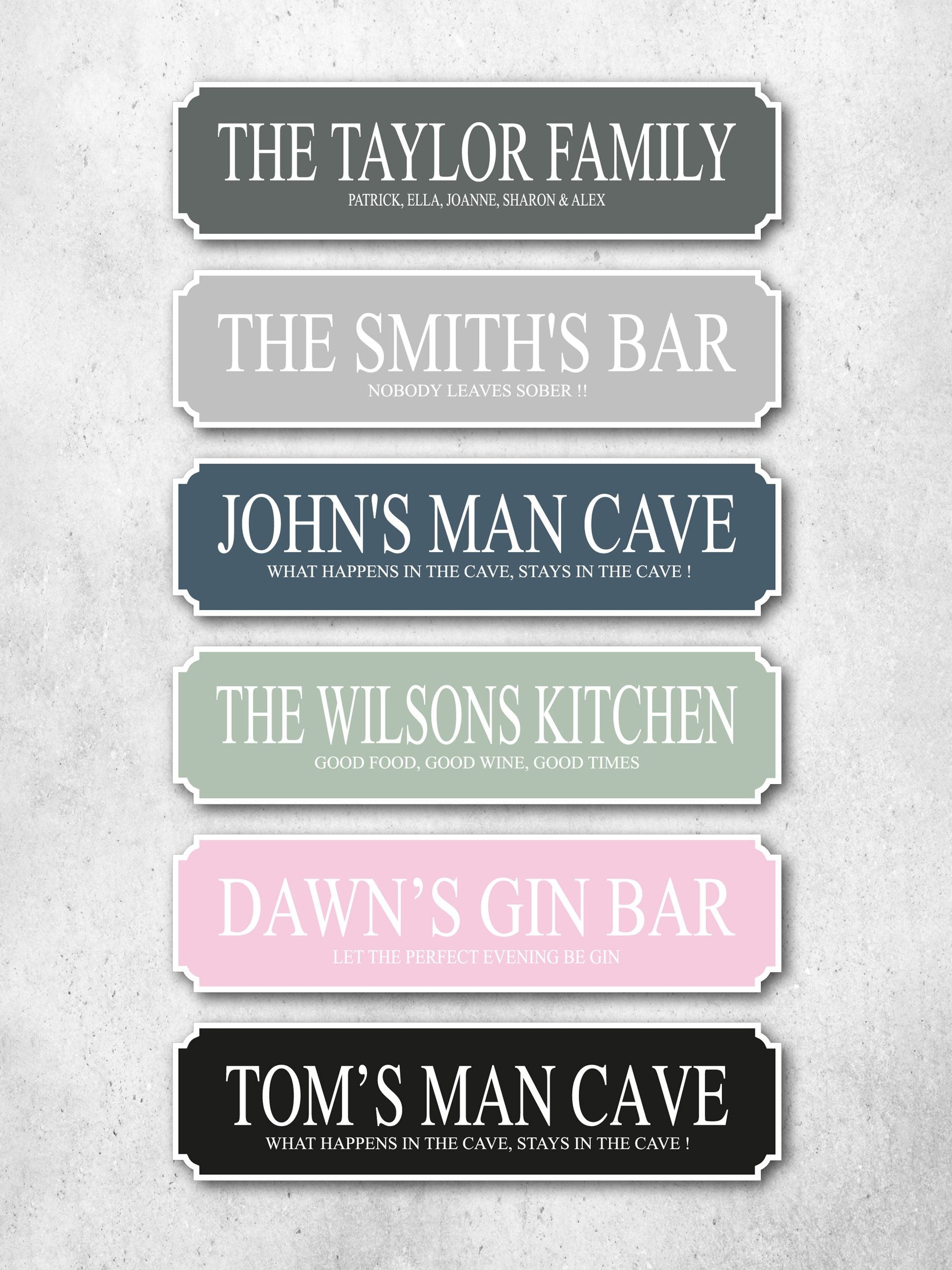 Loveabode white personalised road sign 50x13cm (British brand)