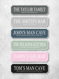 Loveabode white personalised road sign 50x13cm (British brand)